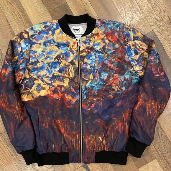 Other - Flux Luxury Multicolor Printed Bomber Mens Jacket Size Large